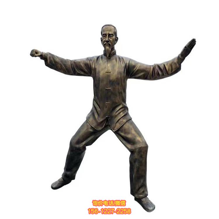 玻璃鋼太極人物雕塑，為廣場增添景觀內容