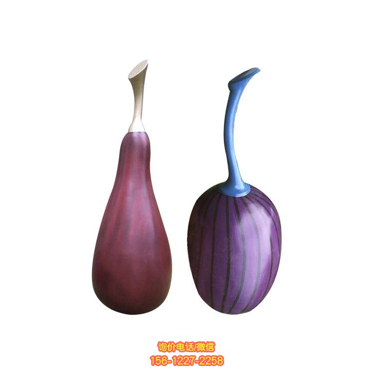 蔬菜雕塑，不銹鋼彩繪景觀裝置，為廣場公園增添點綴