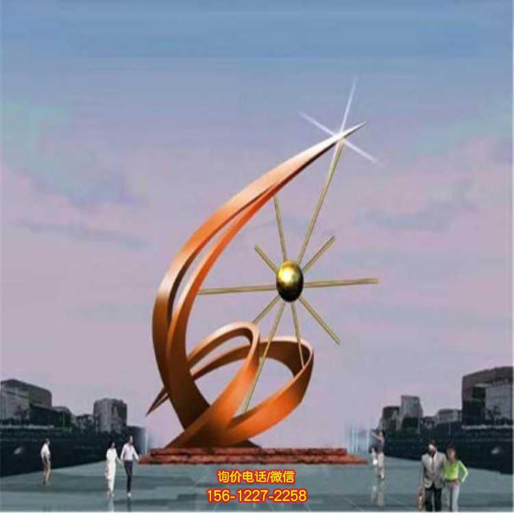 不銹鋼抽象雕塑，美化廣場(chǎng)景觀