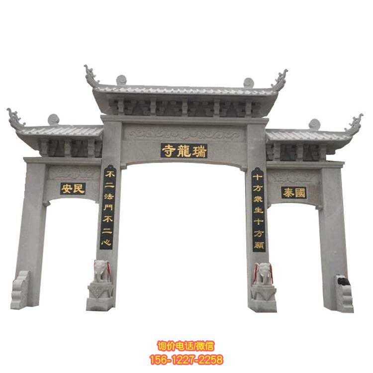 大理石石雕園林景觀寺廟農村牌坊雕塑