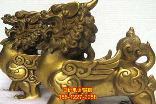 精美貔貅雕塑，不銹鋼烤漆，高雅裝飾庭院寺廟