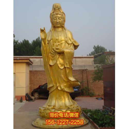 玻璃鋼觀音雕塑，高雅裝飾寺廟