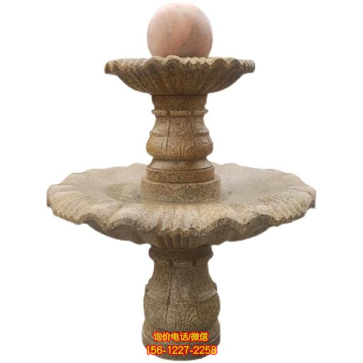 歐式風(fēng)情石雕噴泉雕塑，裝點別墅小區(qū)