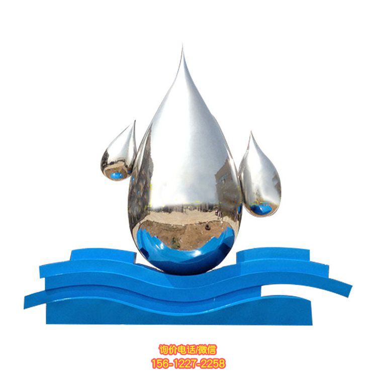 不銹鋼鏡面雕塑，點綴園林廣場水景