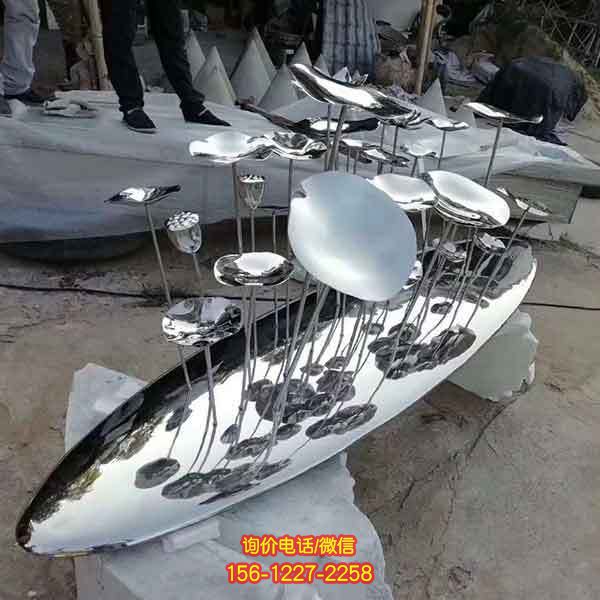荷葉雕塑，美化水景園林景觀