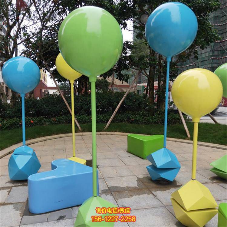廣場(chǎng)彩色氣球開業(yè)道具大型廣場(chǎng)玻璃鋼氣球裝飾品擺件