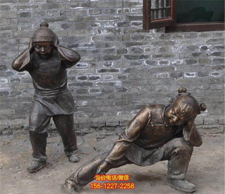 兒童放鞭炮公園景觀銅雕兒童雕塑 兒童放鞭炮公園景觀銅雕兒童雕塑