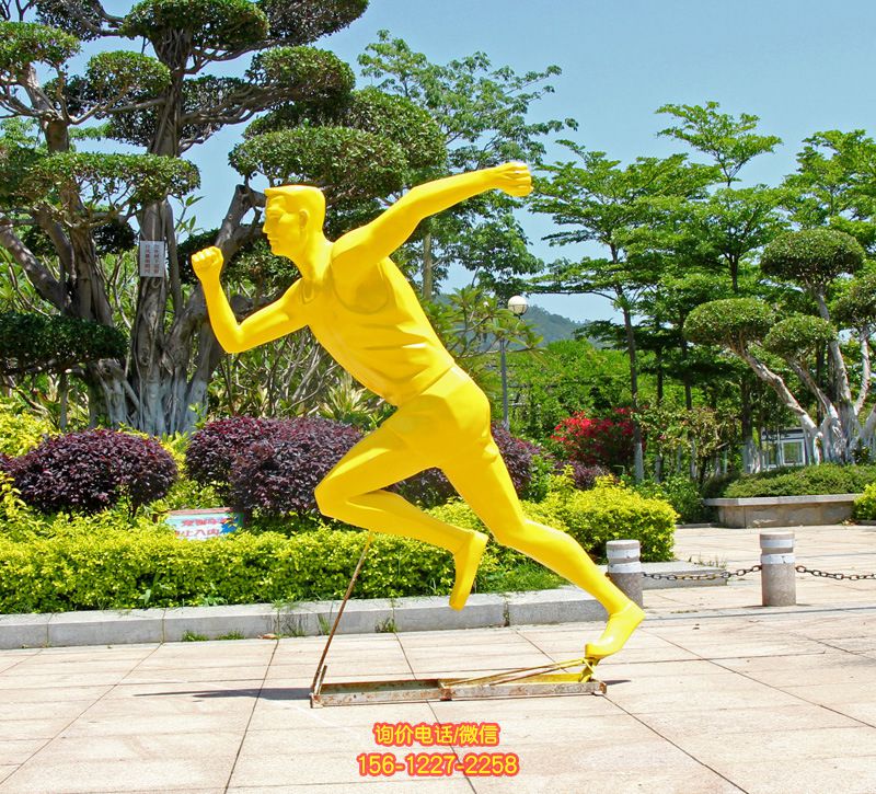 公園體育廣場跑步打籃球運動景觀擺件玻璃鋼雕塑