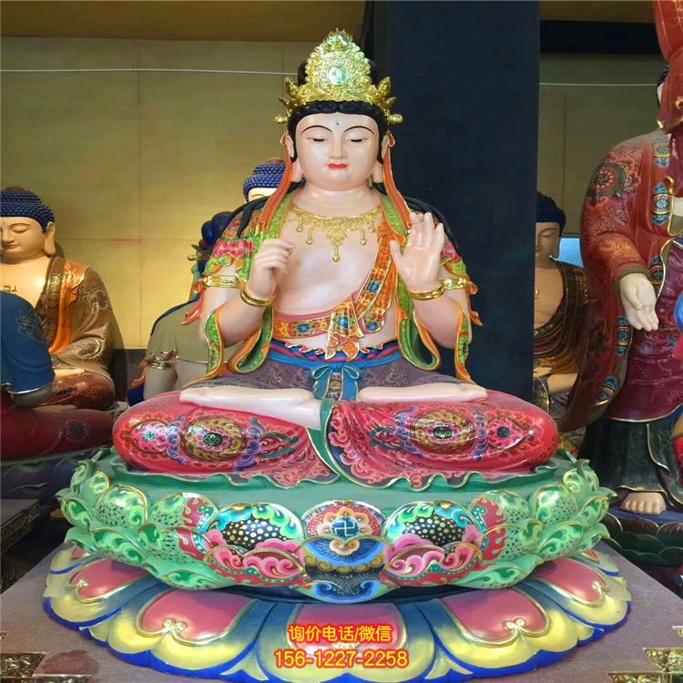 玻璃鋼彩繪寺廟景區觀音菩薩雕塑