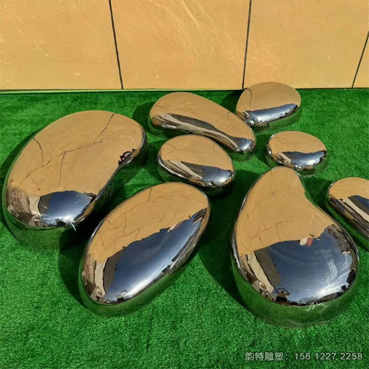 鏡面不銹鋼鵝卵石雕塑66 鏡面不銹鋼鵝卵石雕塑66