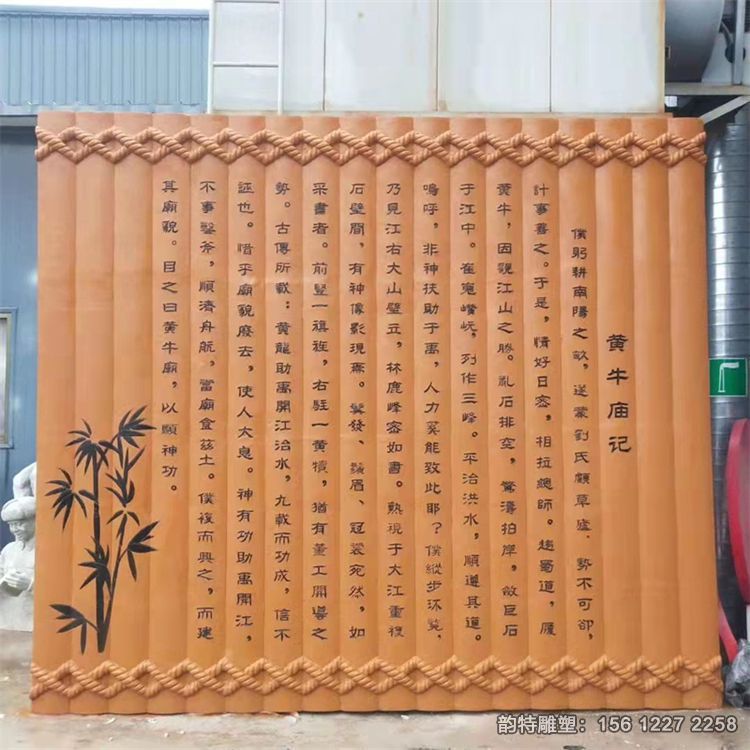 不銹鋼抽象竹簡雕塑，竹簡文化雕塑廠家