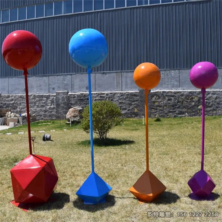 玻璃鋼彩色氣球雕塑，加工定做城市雕塑氣球