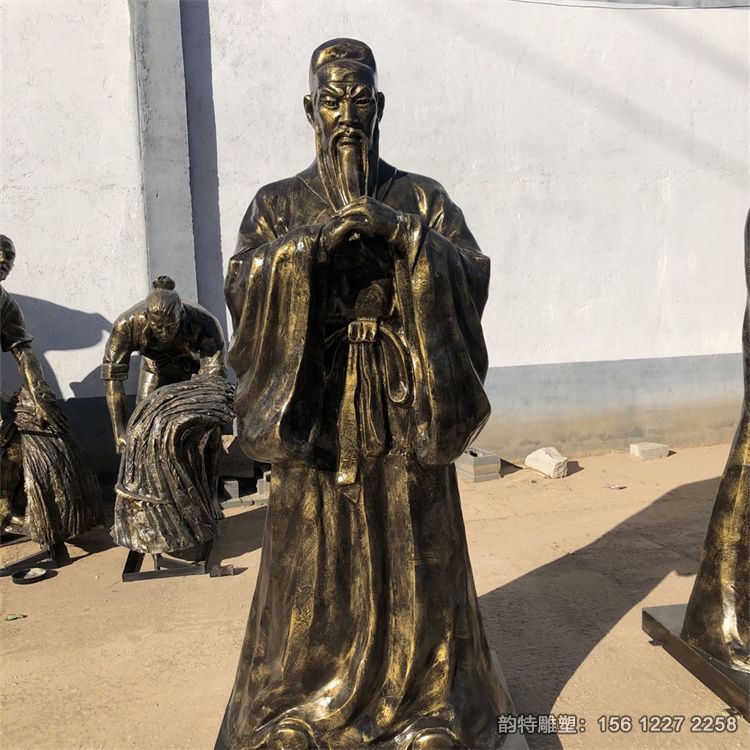 古代關羽雕塑，玻璃鋼關公雕像多款造型可供選擇