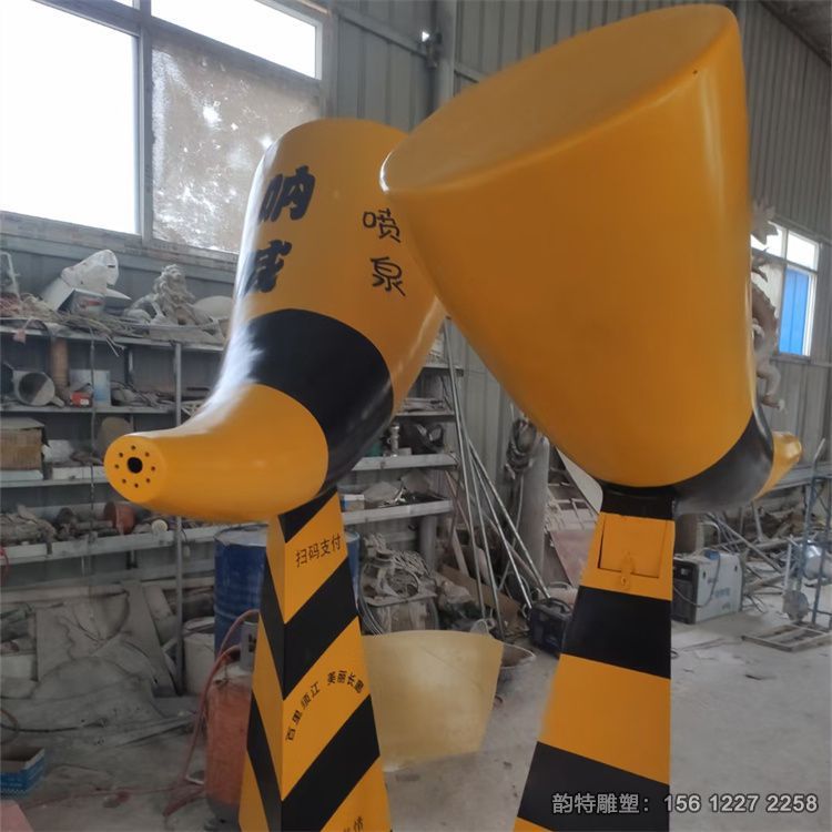 玻璃鋼噴泉號(hào)角雕塑 吶喊噴泉專用喇叭
