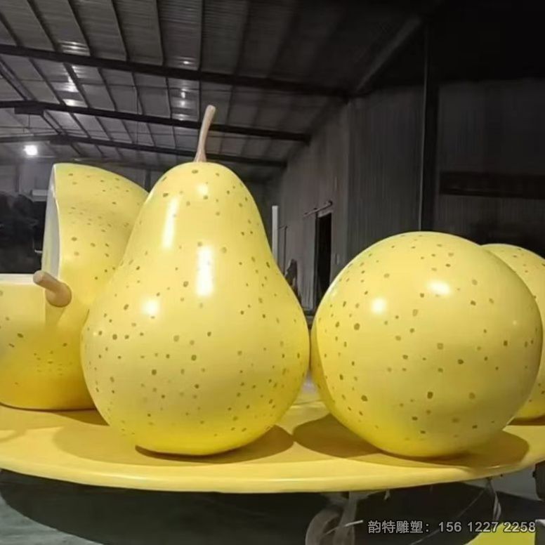 水果雕塑圖片大全 仿真梨子雕塑價格
